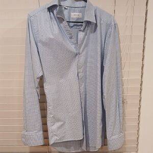 Eton Light Blue Gingham Dress Shirt